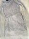 For Love & Lemons Grace Lace Long Sleeve Crop Top And Skirt Set Gray Size S & Xs
