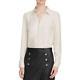 Frame Shirt 1093 Womens Tan Silk Long Sleeves Victorian Button-down Top L Bhfo