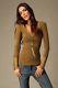 Free People Zipper Cuff Thermal Waffle Knit Long Sleeve Top Olive Medium Rare