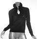 Givenchy Black Thin Knit Long Sleeve Sweater Top Blouse Ruffle Layered Collar S