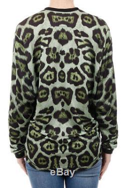 GIVENCHY New woman Green Long Sleeve Top Leopard Printed Made in Italy
