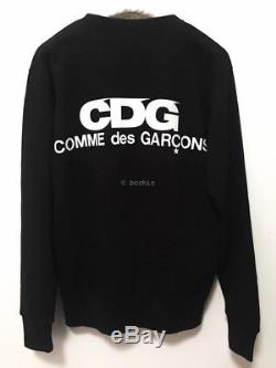 GOOD DESIGN SHOP x COMME DES GARCONS cdg logo sweatshirt black long sleeve top L
