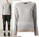 Gucci Top Sweatshirt Gray Cotton Long Sleeve Orange Accent Sz S / Small