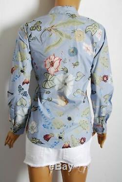 GUCCI Women Shirt Floral Cotton Long Sleeve Button Down Blouse Top Size IT 40 S