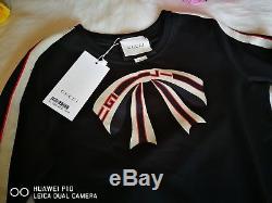 GUCCI Women`s Blouse T-Shirt Tops Authentic Long Sleeve 100 Cotton Made In Italy