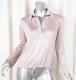Gucci Womens Pink Mauve Metallic Sparkle Knit Long-sleeve Shirt Blouse Top M