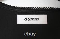 GUIZIO Ladies Black Long Sleeve Cropped Top Size S