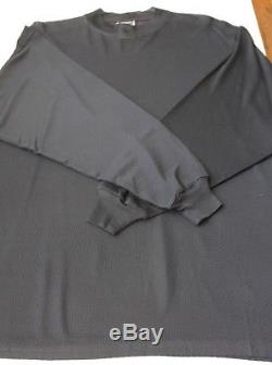 Gianni Versace Vintage Long Sleeve Unisex Semi Sheer Black Mesh Top UK 10 Men M