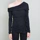 Givenchy Black Off The Shoulder Long Sleeve Top Size 36