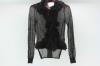 Givenchy Black Ruffled Long Sleeve Top Retail $3935.00 Size Xs