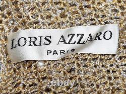 Gold & Silver Loris Azzaro Long Sleeve Crochet Top