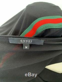 Gucci Black Long Sleeve Top With Signature Stripe, M, $595