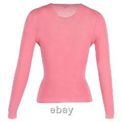 Gucci Knitted Crewneck Long Sleeve Top In Wool Women Pink L