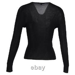 Gucci Knitted Crewneck Long Sleeve Top in Black Wool INTL