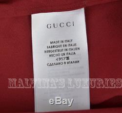 Gucci Top Vibrant Blouse Long Sleeve Jewel Neckline Stretch Silk It 50 Us 14