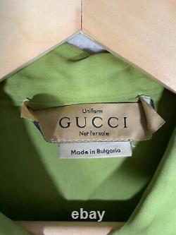 Gucci Uniform Women's Green Tie Neck Long Sleeve Blouse Top Size 40