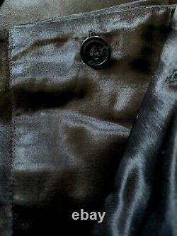HELMUT LANG Vintage 90's Archive Italy Silk Blouse Top Shirt 42 Black Button