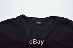 HELMUT LANG longsleeve tshirt black cutouts 90s top vintage cotton made in italy