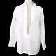 Hermes By Margiela Long Sleeve Shirt Tops White 100% Cotton #36 Y04342