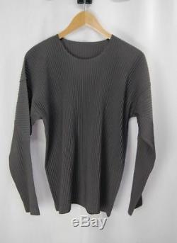 HOMME PLISSE ISSEY MIYAKE Gray Men's Long Sleeve Top size3 232 1184