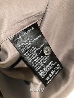 Haider Ackermann Gray Long Sleeve Silk Blouse Shirt, 40, $1495