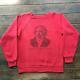 Hanes Sweatshirt Vintage Red Men's Tops Long Sleeve Size S Beethoven Print Rare