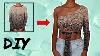 How To Make A One Shoulder Long Sleeve Crop Top
