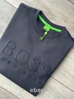 Hugo Boss Green Label Black Salbo Crew Jumper Sweatshirt Top Large New Tag