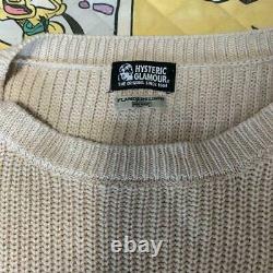 Hysteric Glamour Long Sleeve T-Shirt Cotton Hemp Sweater Free Size tops