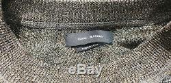 ISABEL MARANT Khaki Long Sleeve Metallic Lurex Knit Camo Jumper Sweater Top UK10