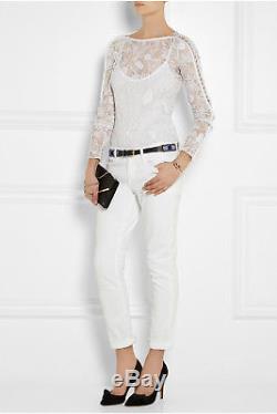 ISABEL MARANT Mora Long Sleeve Lace Up Blouse / Top White FR 36 or US 4