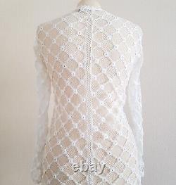 ISABEL MARANT White Lace, Lace Up, Long Sleeve Top UK10 (Size 42)