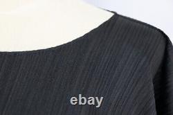 ISSEY MIYAKE Black Pleats Long Sleeve Top 114 5490