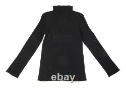 ISSEY MIYAKE Emboss Pleats High neck Top Size M(K-97163)