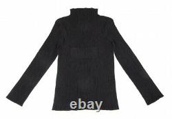 ISSEY MIYAKE Emboss Pleats High neck Top Size M(K-97163)