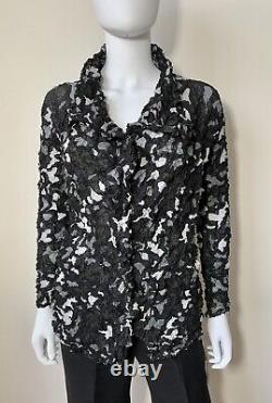 ISSEY MIYAKE Fete crinkled button down top BNWT