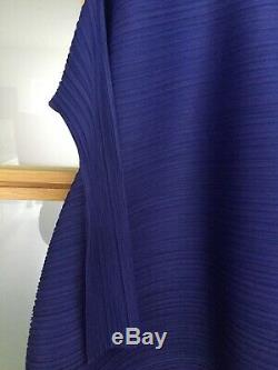 ISSEY MIYAKE Pleats Please'BOUNCE' LONG SLEEVE TOP Violet/Blue COLOUR BRAND NEW