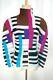 Issey Miyake Me Multicolor Pleats High Neck Long Sleeve Top 074 3900