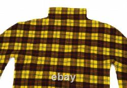 ISSEY MIYAKE me Plaids Pleats High-neck Top Size F(K-92118)