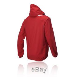 Inov8 AT/C Stormshell Mens Red Full Zip Long Sleeve Sport Hooded Jacket Top