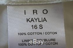 Iro Kaylia White Long Sleeve Top Fr 38 Uk 10
