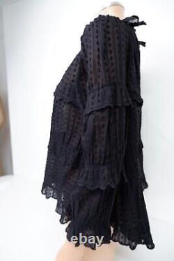 Isabel Marant Black Blouse Top Size 34 Uk 8 VGC Long Sleeve Women's