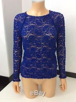 Isabel Marant Blue Lace Top Size 38 Uk 10 Long Sleeve