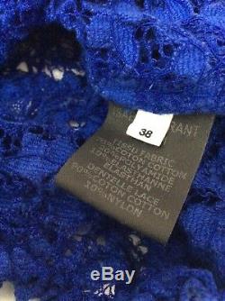 Isabel Marant Blue Lace Top Size 38 Uk 10 Long Sleeve