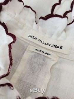 Isabel Marant Cream Long Sleeve Blouse Shirt Top Vgc Size 36 Uk 8