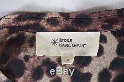 Isabel Marant Etoile $510 Leopard Silk Jemet Long Sleeve Blouse / Top 2