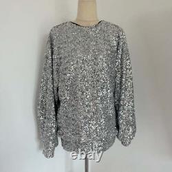 Isabel Marant silver sequin long sleeve top