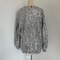 Isabel Marant silver sequin long sleeve top