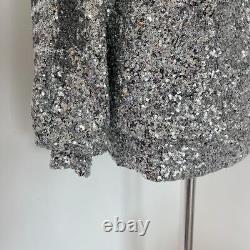 Isabel Marant silver sequin long sleeve top