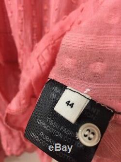 Isabel marant Etoile Coral Pink Long Sleeve Blouse Top Sz 44